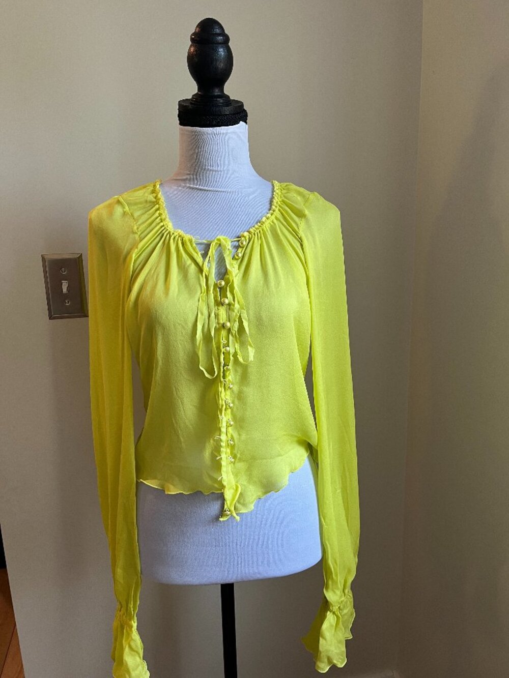 Betsey Johnson ULTRA Vintage Blouse, Size Medium, NEW WITH TAGS